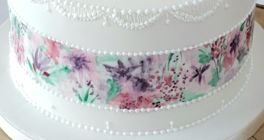 Photograph showing bespoke hand painting inspired by stationery