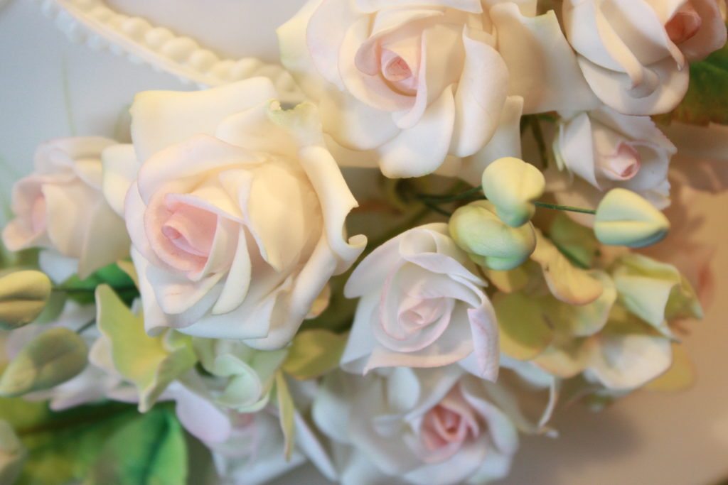 Photograph showing hand crafted sugar flowers 