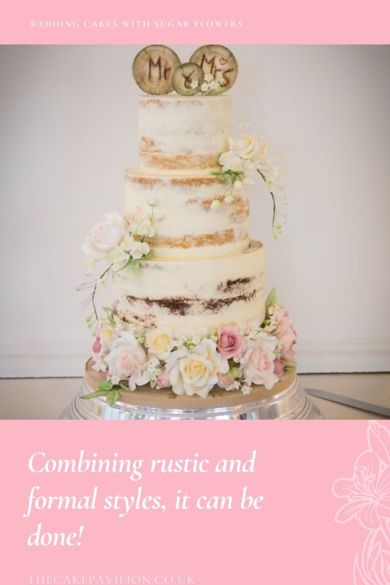 Wedding Cakes with Sugar Flowers Combining rustic and Wedding Cakes with Sugar Flowers Combining rustic and